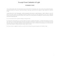 Excerpt From Cathedral of Light