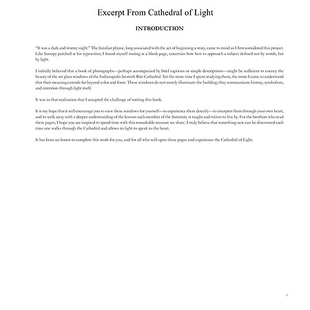 Excerpt From Cathedral of Light